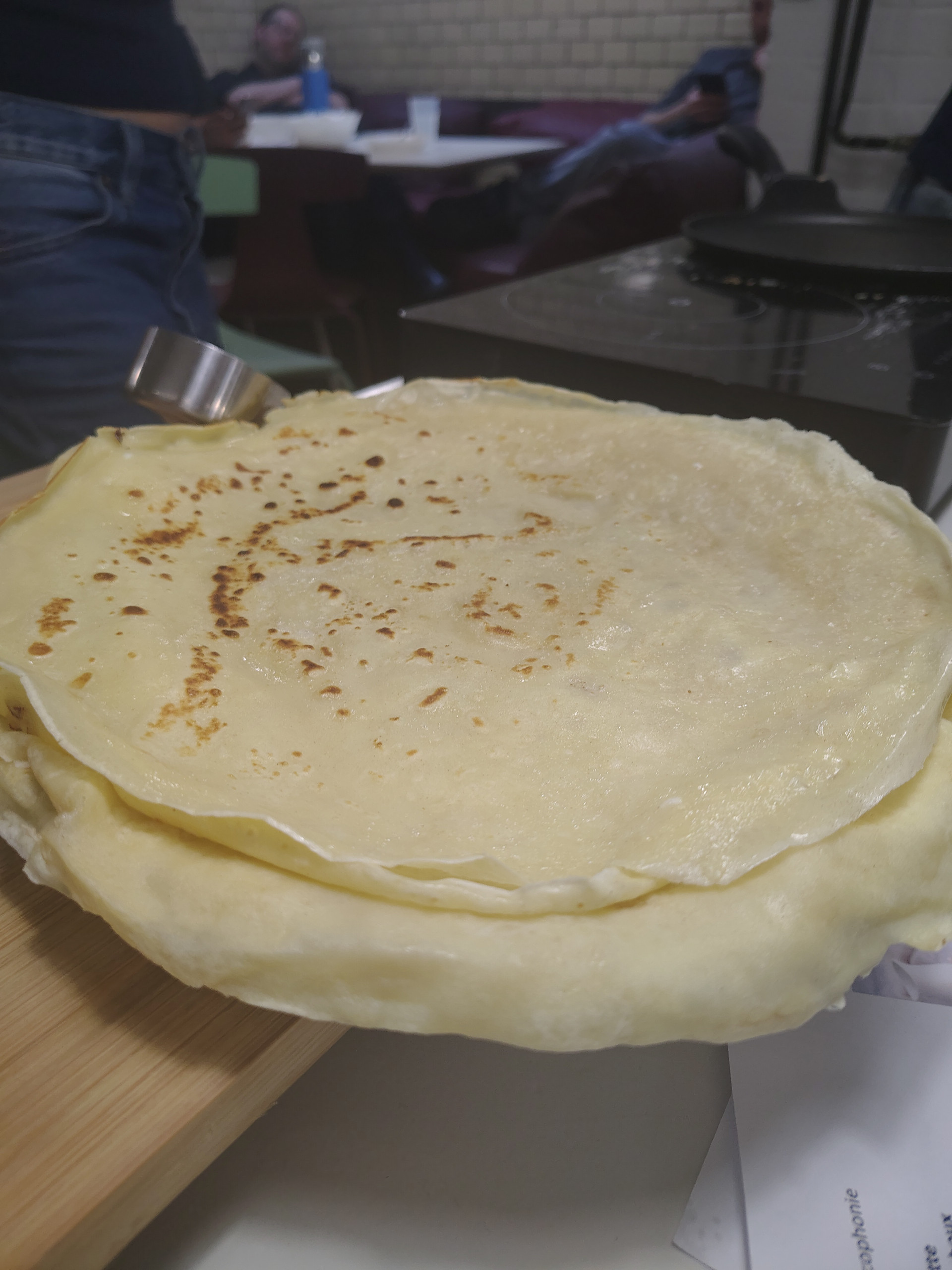 Eine Nahaufnahme von Crepes
